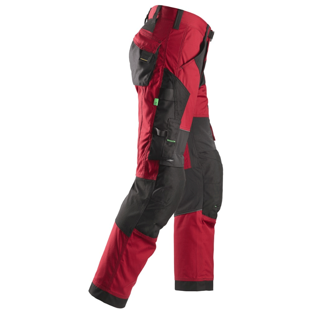 Snickers 6903 FlexiWork Stretch Kneepad Work Trousers Chilli Red 30" Waist - 32" Leg - Snickers Size 44