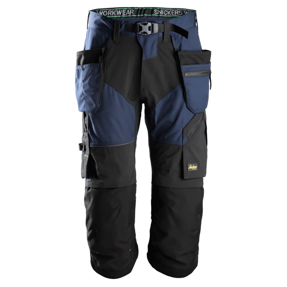 Snickers 6905 FlexiWork Holster Pocket Pirate Work Trousers Navy Blue/Black, 39" Waist Regular Leg-Snickers 56