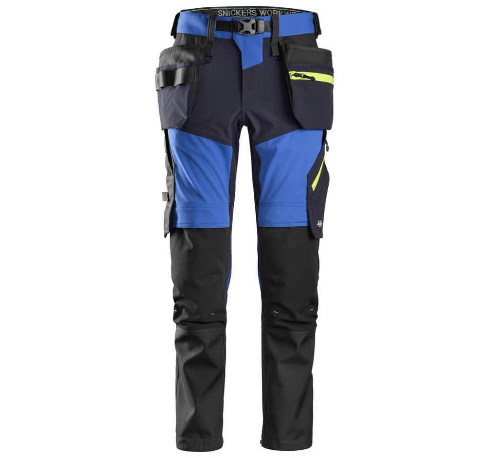 Snickers 6940 FlexiWork, Stretch Work Knee Pad Holster Pocket Trousers True Blue Snickers 148 (33" Waist, 35" Leg)