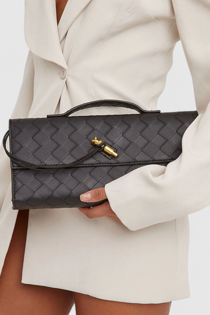 Melanie Clutch with Gold Knot Detail