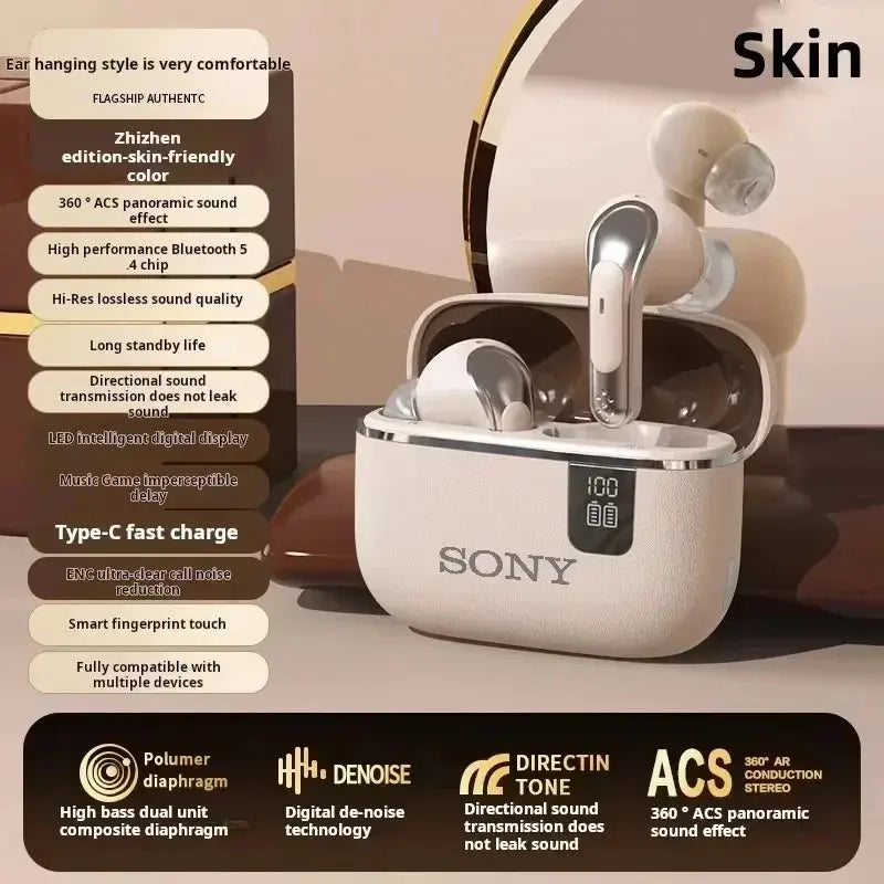 Sony NE Bluetooth Earphones TWS HIFI Wireless Earbuds with Mic, LED Display, Sports Headphones - Ideal for Gaming