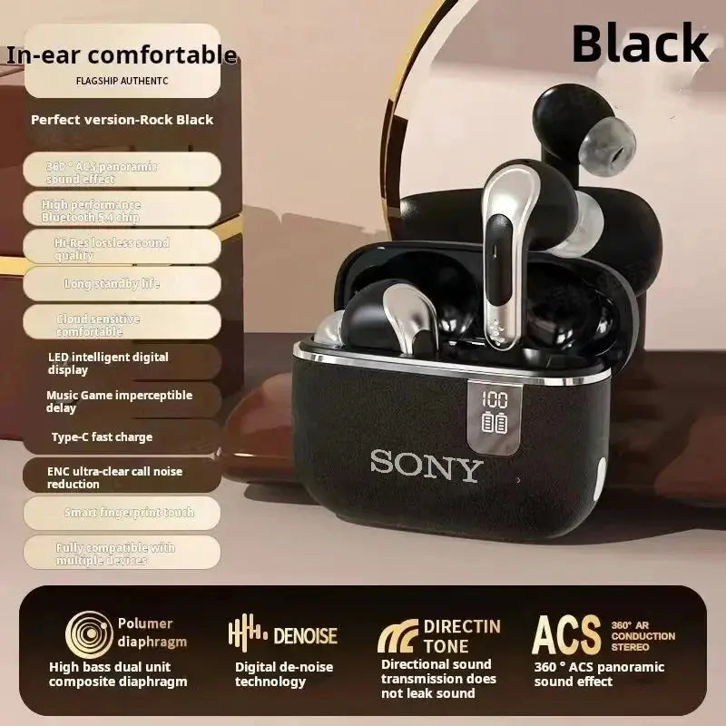 Sony NE Bluetooth Earphones TWS HIFI Wireless Earbuds with Mic, LED Display, Sports Headphones - Ideal for Gaming