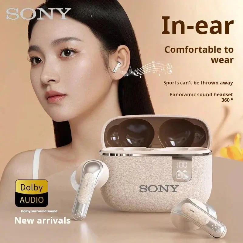 Sony NE Bluetooth Earphones TWS HIFI Wireless Earbuds with Mic, LED Display, Sports Headphones - Ideal for Gaming