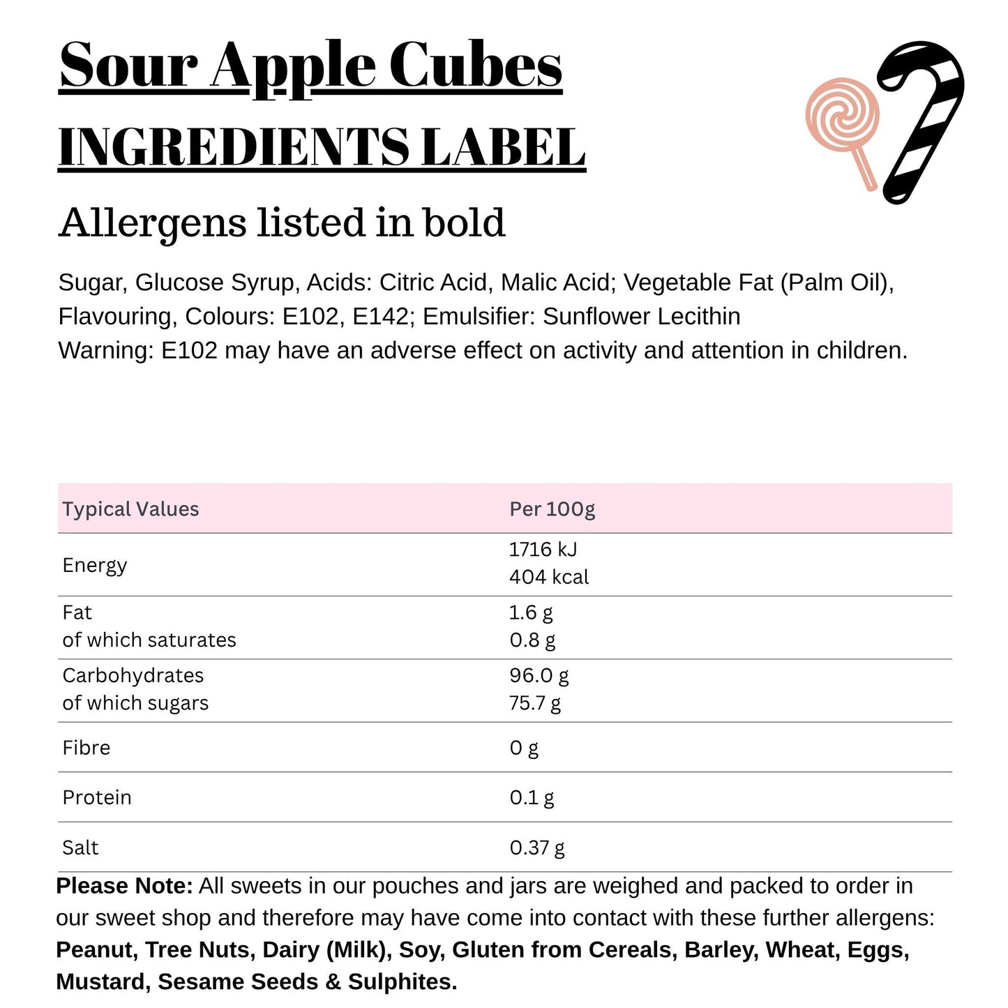 Sour Apple Cubes
