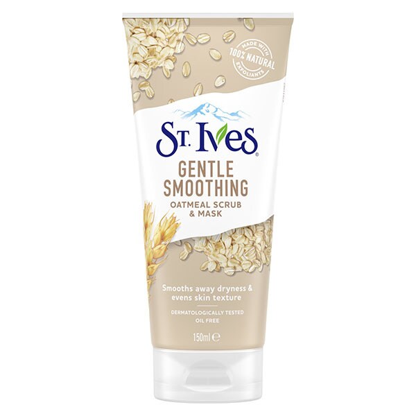St. Ives Gentle Smoothing Oatmeal Scrub & Mask Exfoliating & Nourishing for All Skin Types 150 ml / 5.07 oz