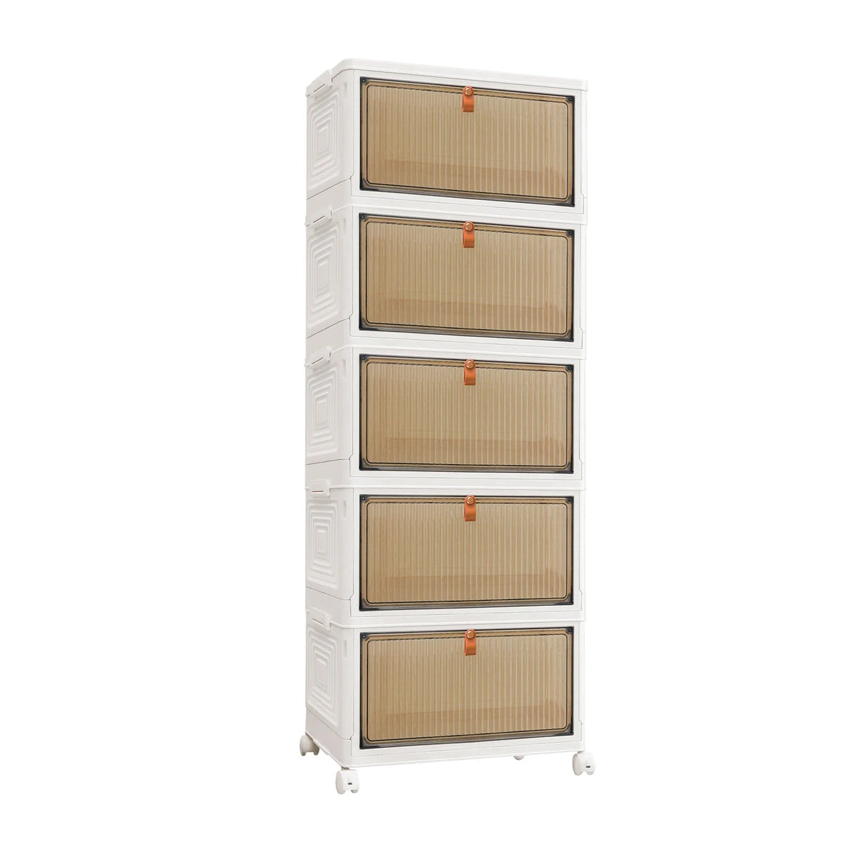 3/4/5 Tier Stackable Storage Boxes with Lids - Thickened Portable Units
