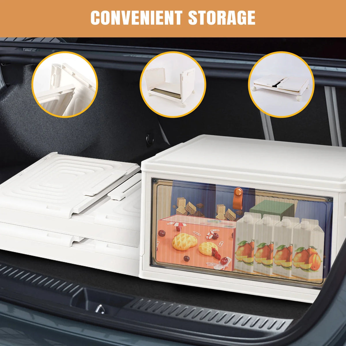3/4/5 Tier Stackable Storage Boxes with Lids - Thickened Portable Units