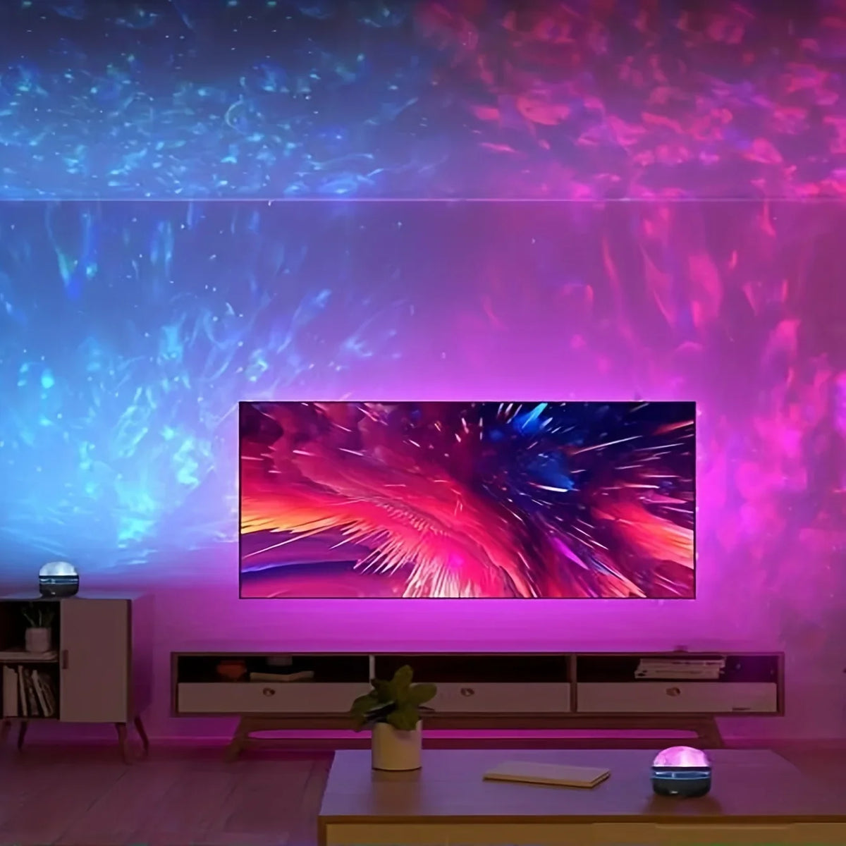 Star Galaxy Projector Night Light - Ocean Wave Bedroom Ceiling Lamp Room Decoration