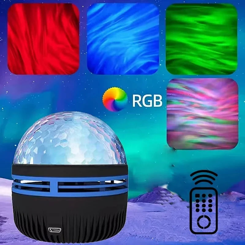 Star Galaxy Projector Night Light - Ocean Wave Bedroom Ceiling Lamp Room Decoration