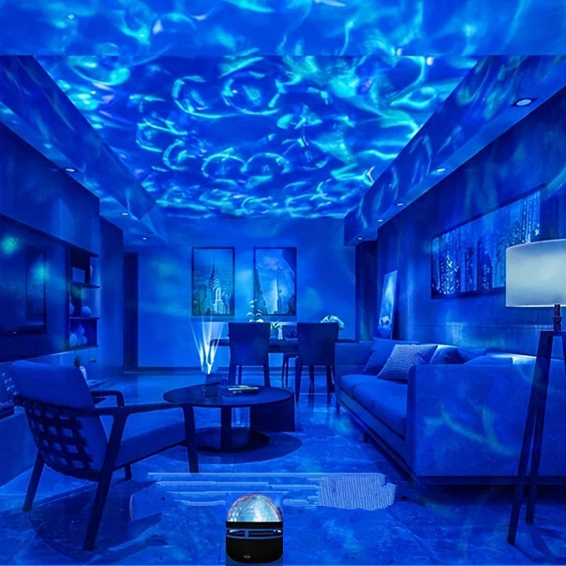 Star Galaxy Projector Night Light - Ocean Wave Bedroom Ceiling Lamp Room Decoration