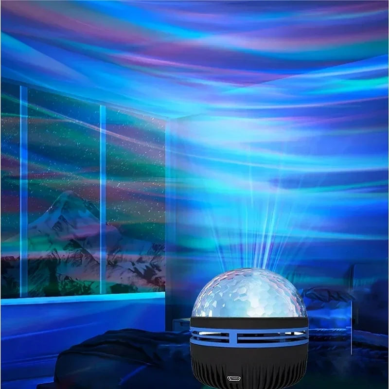 Star Galaxy Projector Night Light - Ocean Wave Bedroom Ceiling Lamp Room Decoration