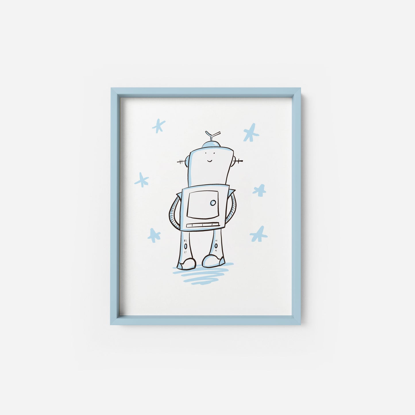 Cute Robot Illustration Art Print