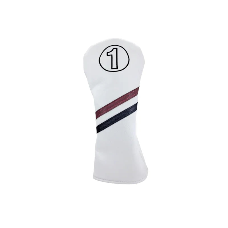 Golf Club Headcovers Driver Fairway Wood Hybrid Head Cover PU Leather 3 Colours
