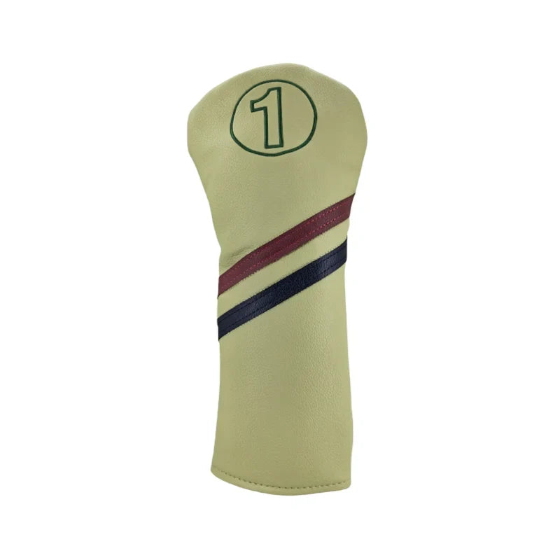 Golf Club Headcovers Driver Fairway Wood Hybrid Head Cover PU Leather 3 Colours