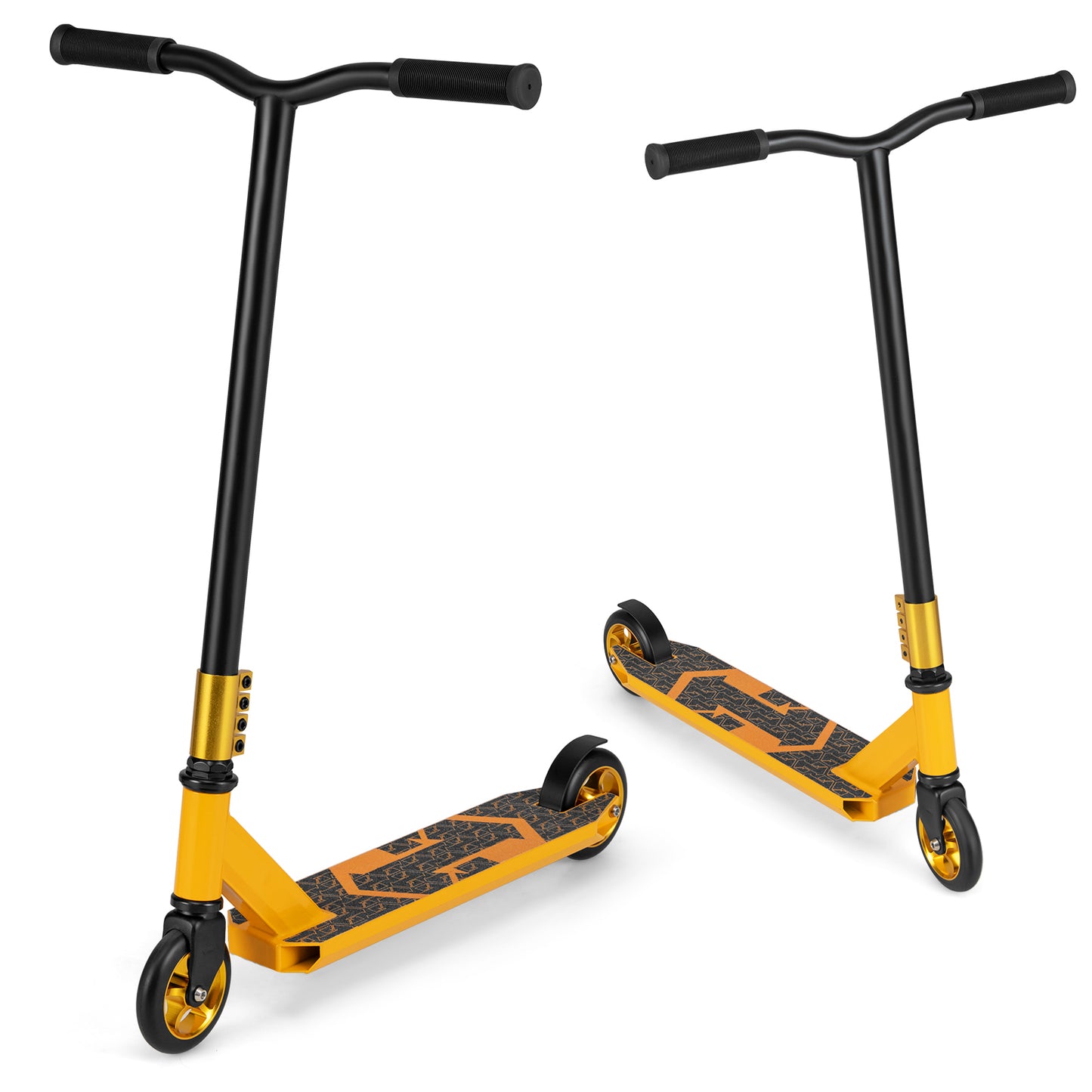 Stunt Scooter Pro Trick Scooter with 2 PU Wheels for Kids-Black