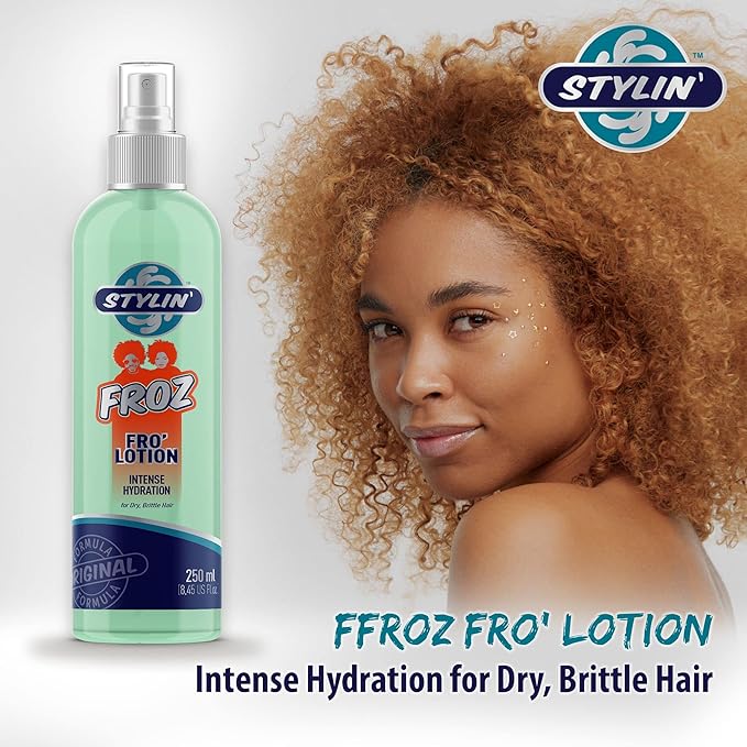 Stylin' Froz Fro' Lotion Hydrating Leave-In Conditioner for Natural & Afro Hair 250ml/8.45 oz