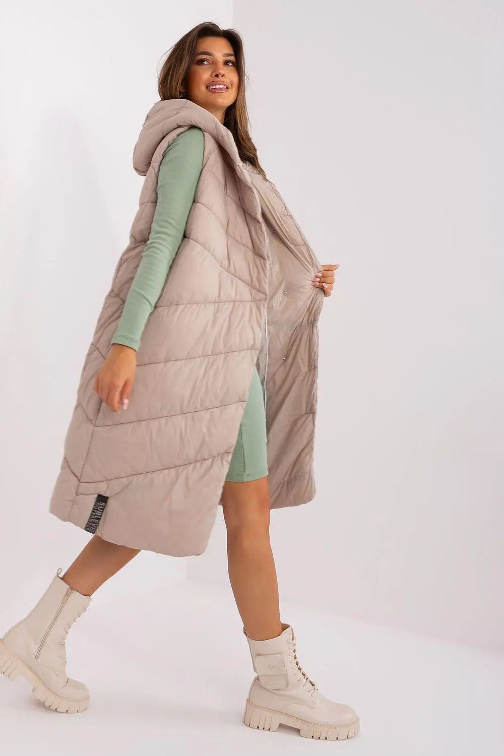 Sublevel Quilted insulated vest with hood