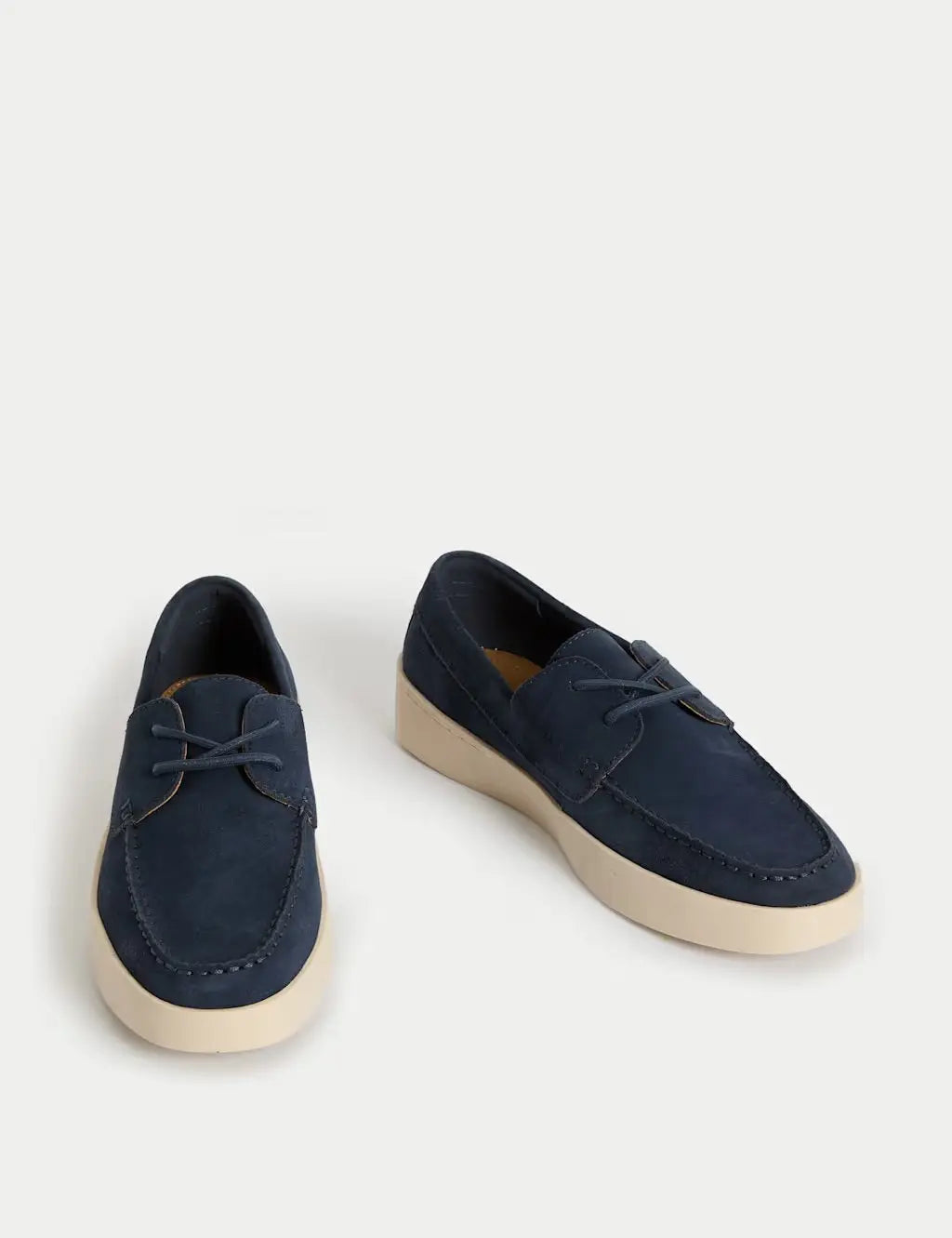 Autograph Suede White Sole Lace Up Loafers