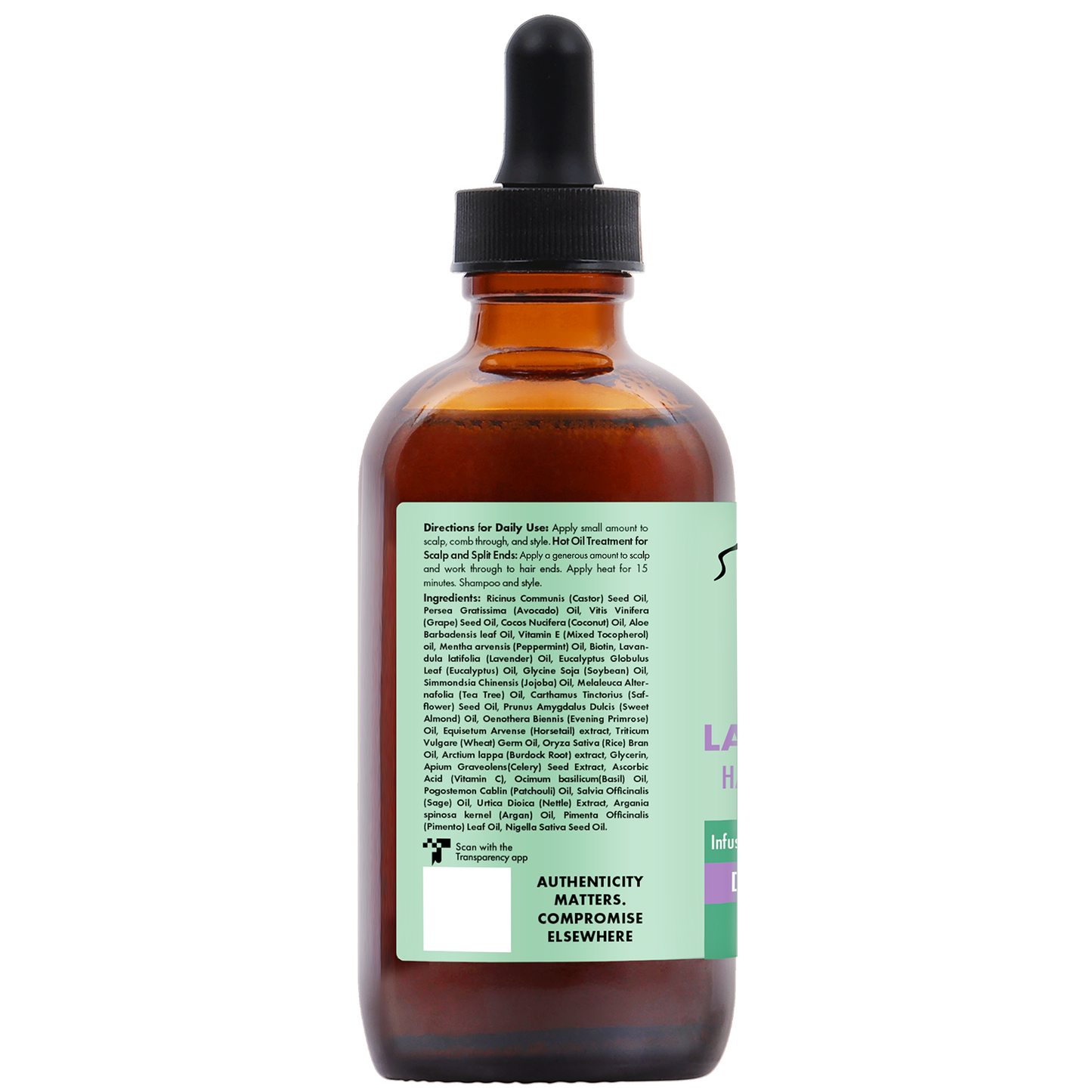Sunny Isle Lavender Mint Hair & Strong Roots Oil Infused with biotin and Jamaican black castor oil 118.3 ml/4.0 oz