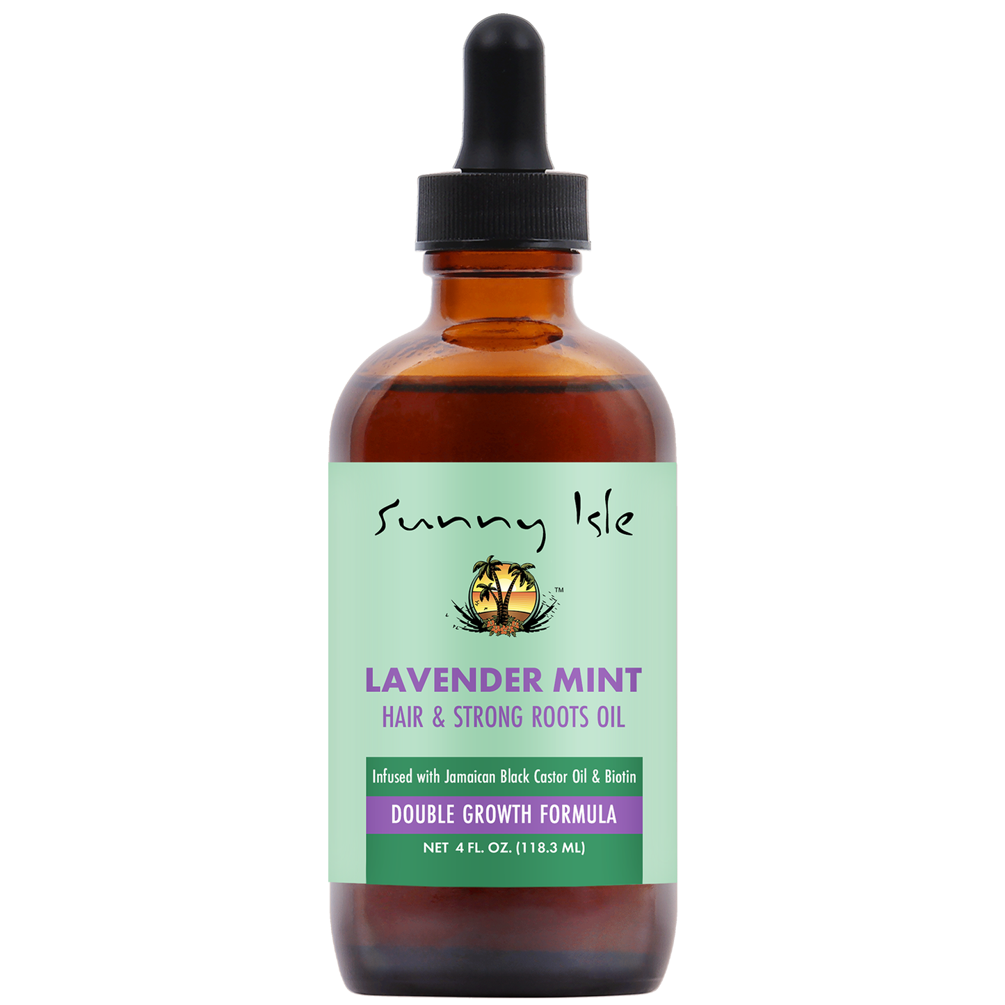 Sunny Isle Lavender Mint Hair & Strong Roots Oil Infused with biotin and Jamaican black castor oil 118.3 ml/4.0 oz