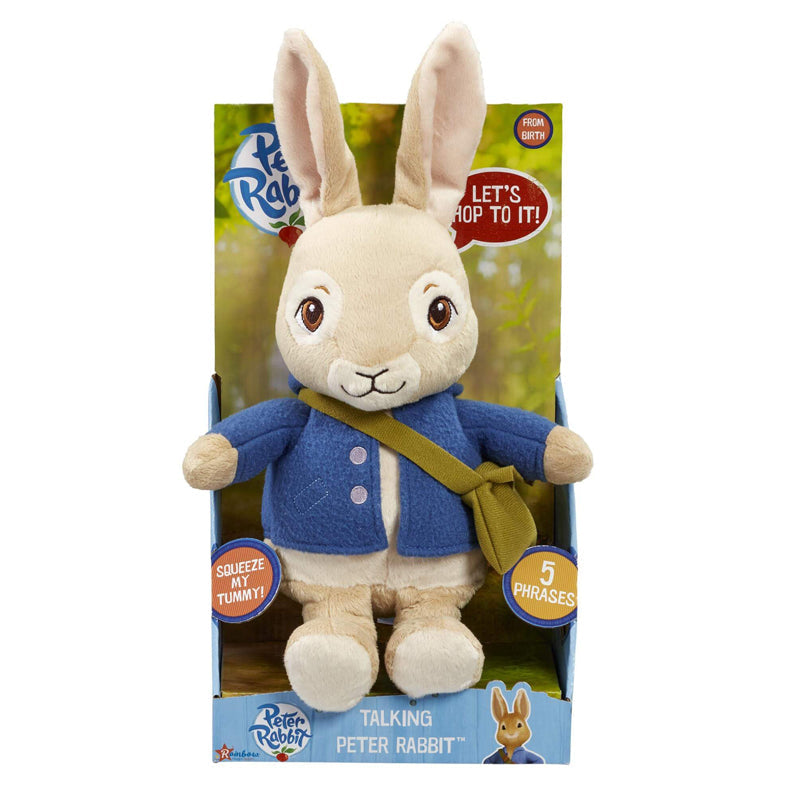 Peter Rabbit Talking Soft Toy Official Beatrix Potter Cuddly Bunny Rabbit Rainbow