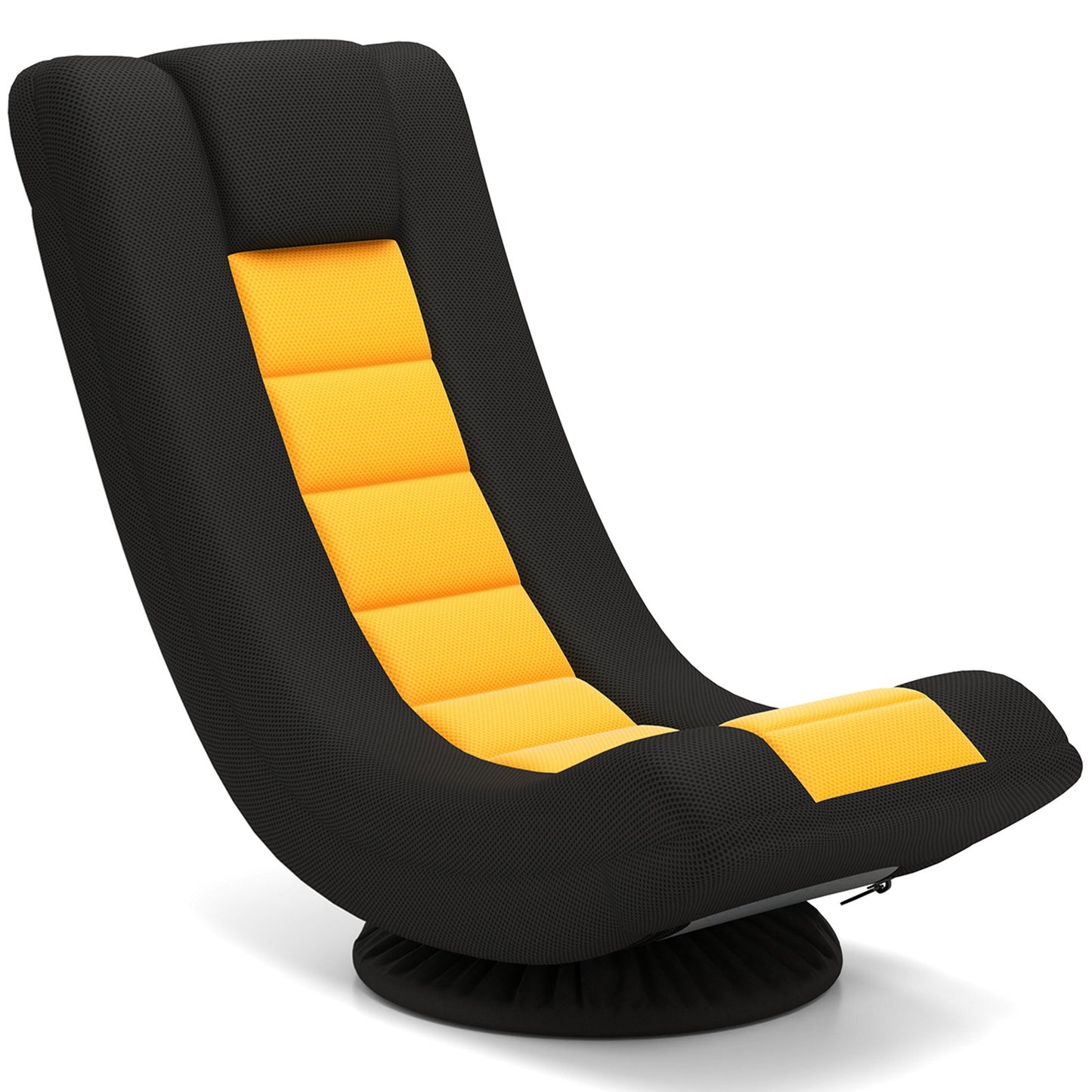 360° Swivel Gaming Chair 4 Position Adjustable Folding Floor Sofa-Grey