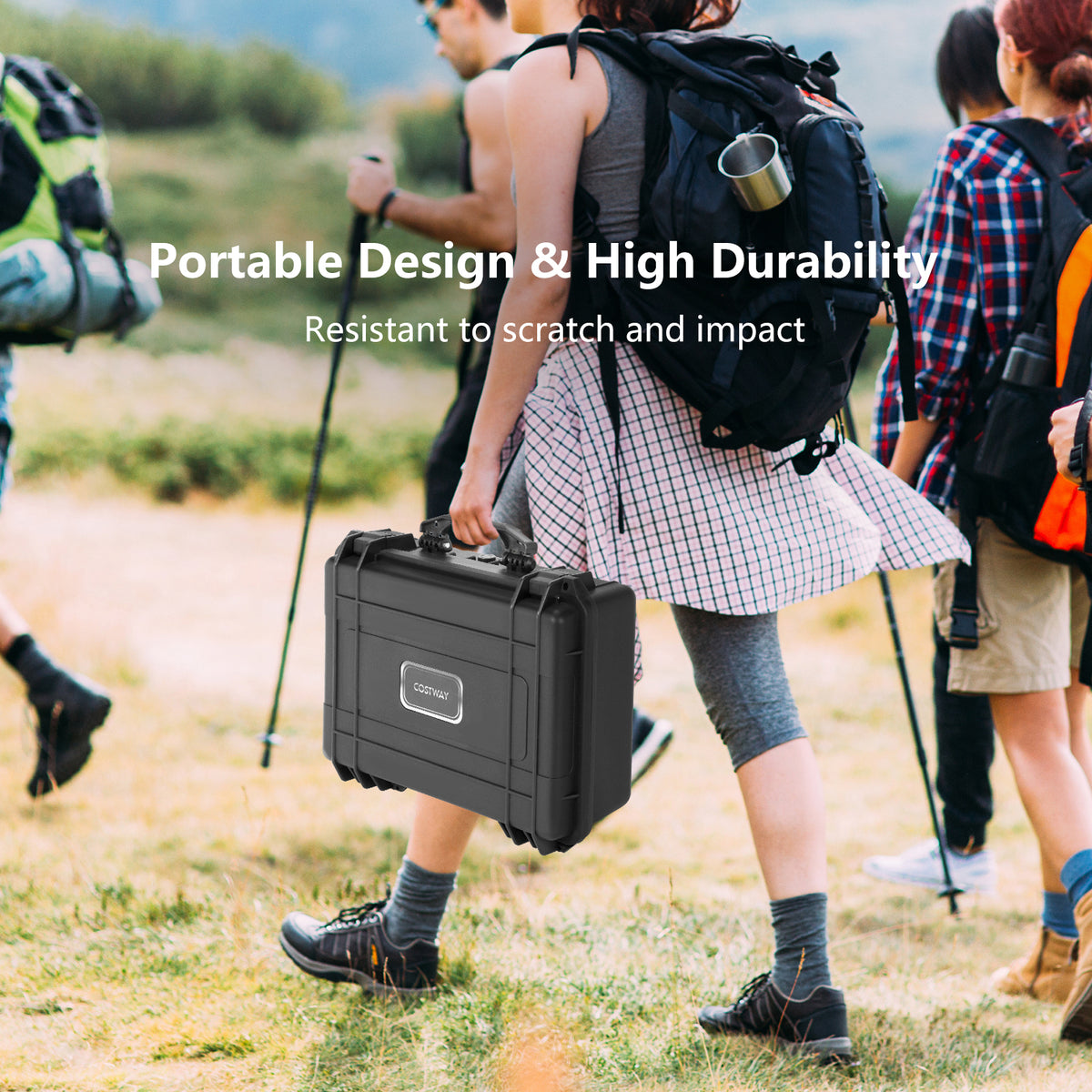 Portable Waterproof Hard Case with Customizable Foam Insert-34 x 31 x 16 cm