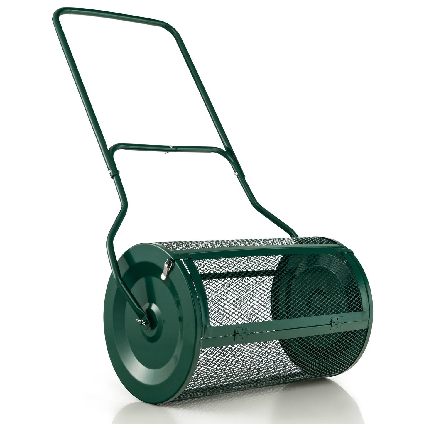 27 Inch Compost Spreader with Upgrade U-shaped Handle-Black