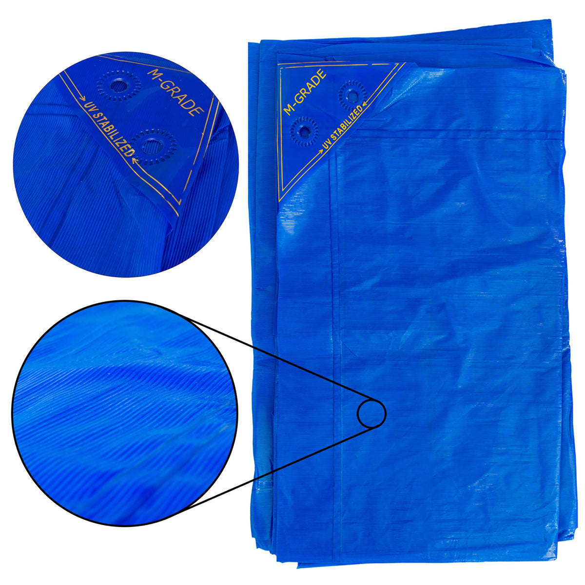 M-Grade LLDPE Blue Tarpaulin 4m x 5m