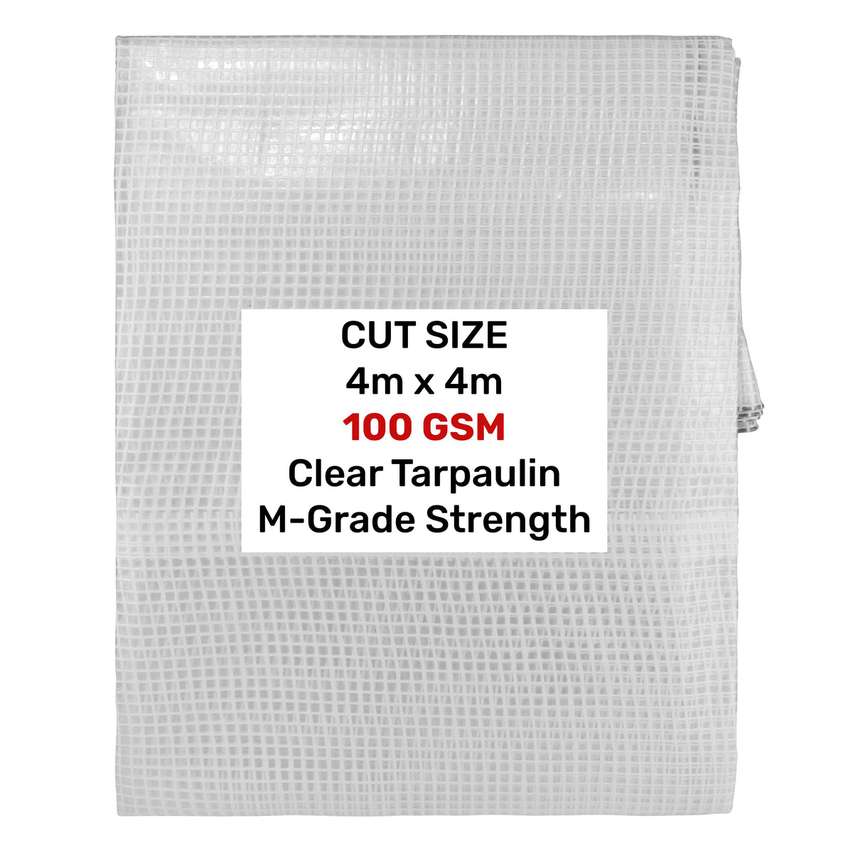 Clear M-Grade Tarpaulin 4m x 4m