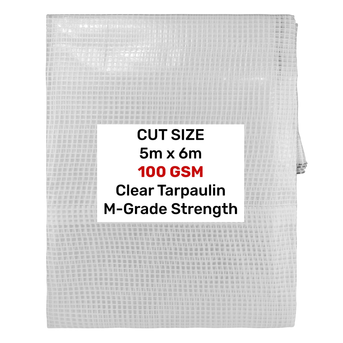 Clear M-Grade Tarpaulin 5m x 6m