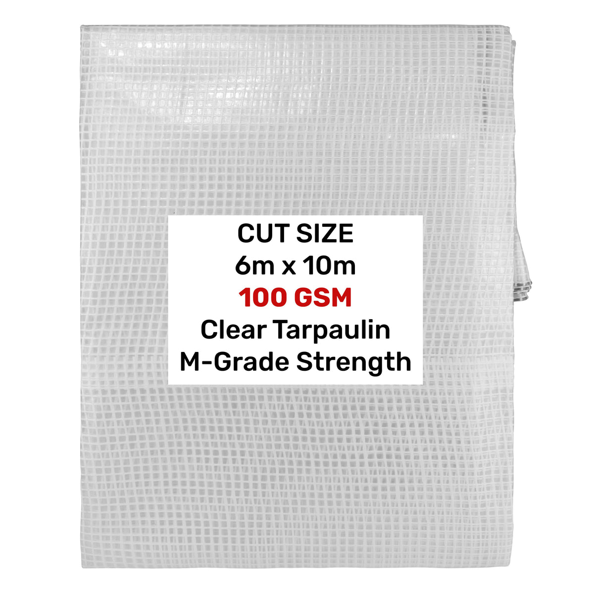 Clear M-Grade Tarpaulin 6m x 10m