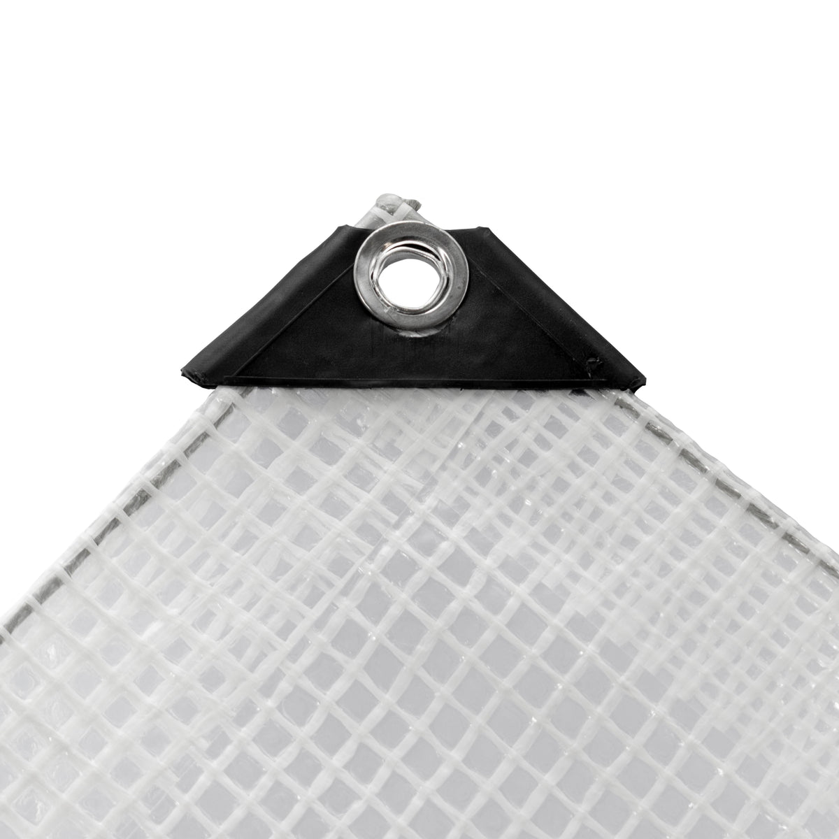 Clear M-Grade Tarpaulin with 10m of 6mm Bungee Rope and 10 x Slide Type Tarp Clips