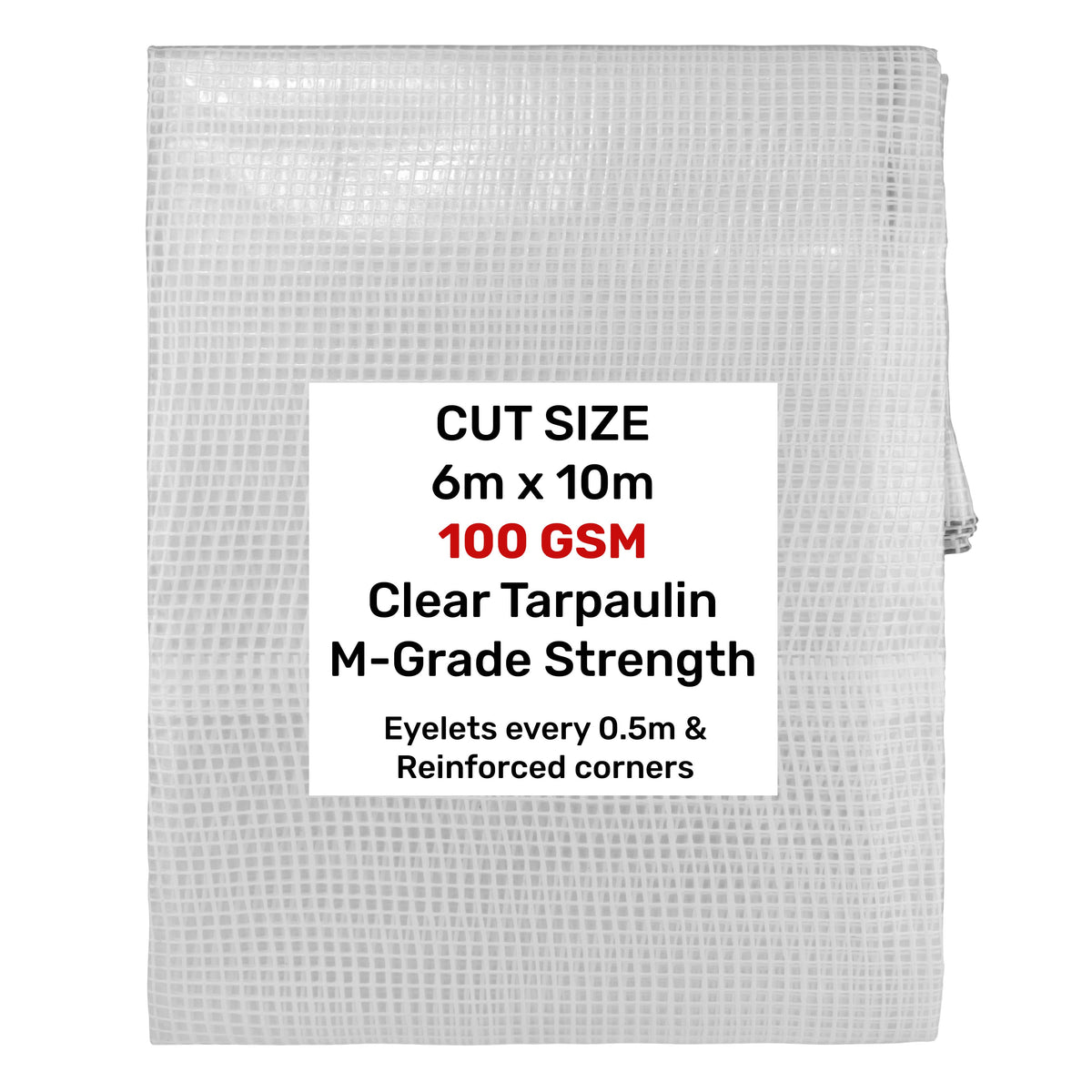 Clear M-Grade Tarpaulin 6m x 10m