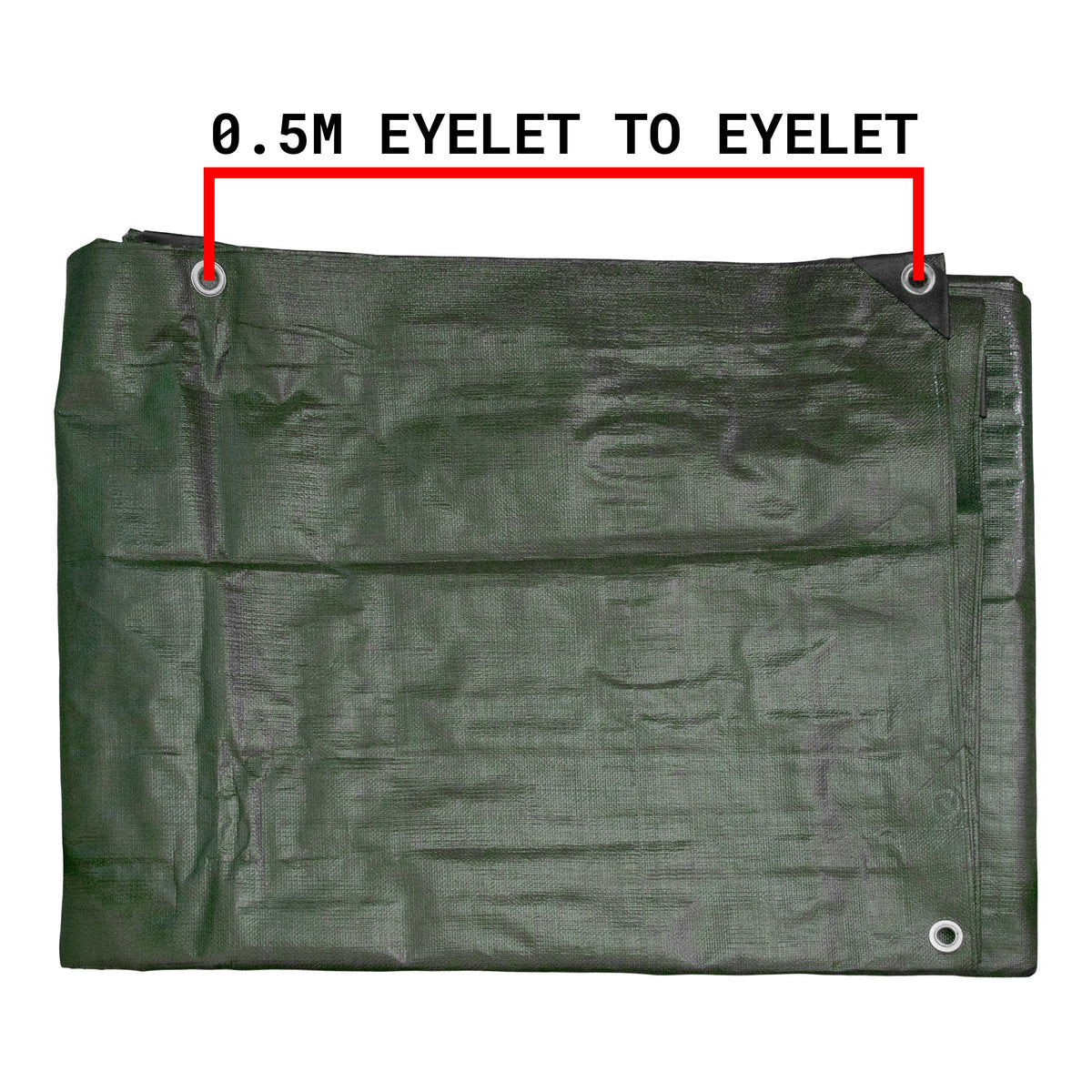 Green/Brown L-Grade Tarpaulin 2m x 4m