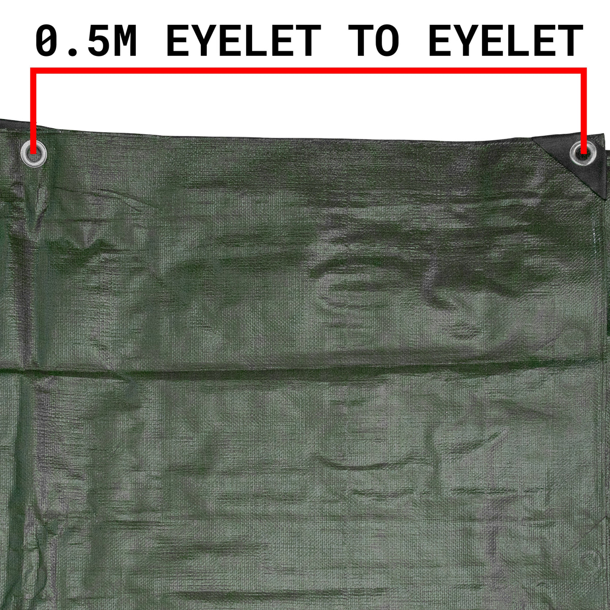 Green/Brown L-Grade Tarpaulin 2m x 4m
