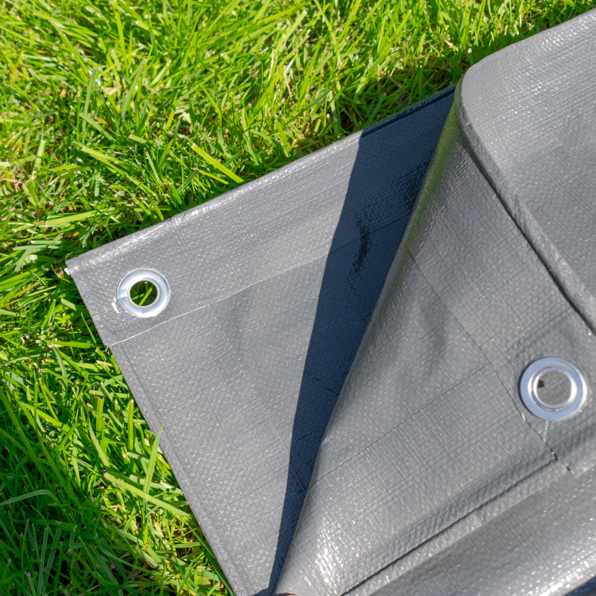 Grey L-Grade Tarpaulin 3m x 3m