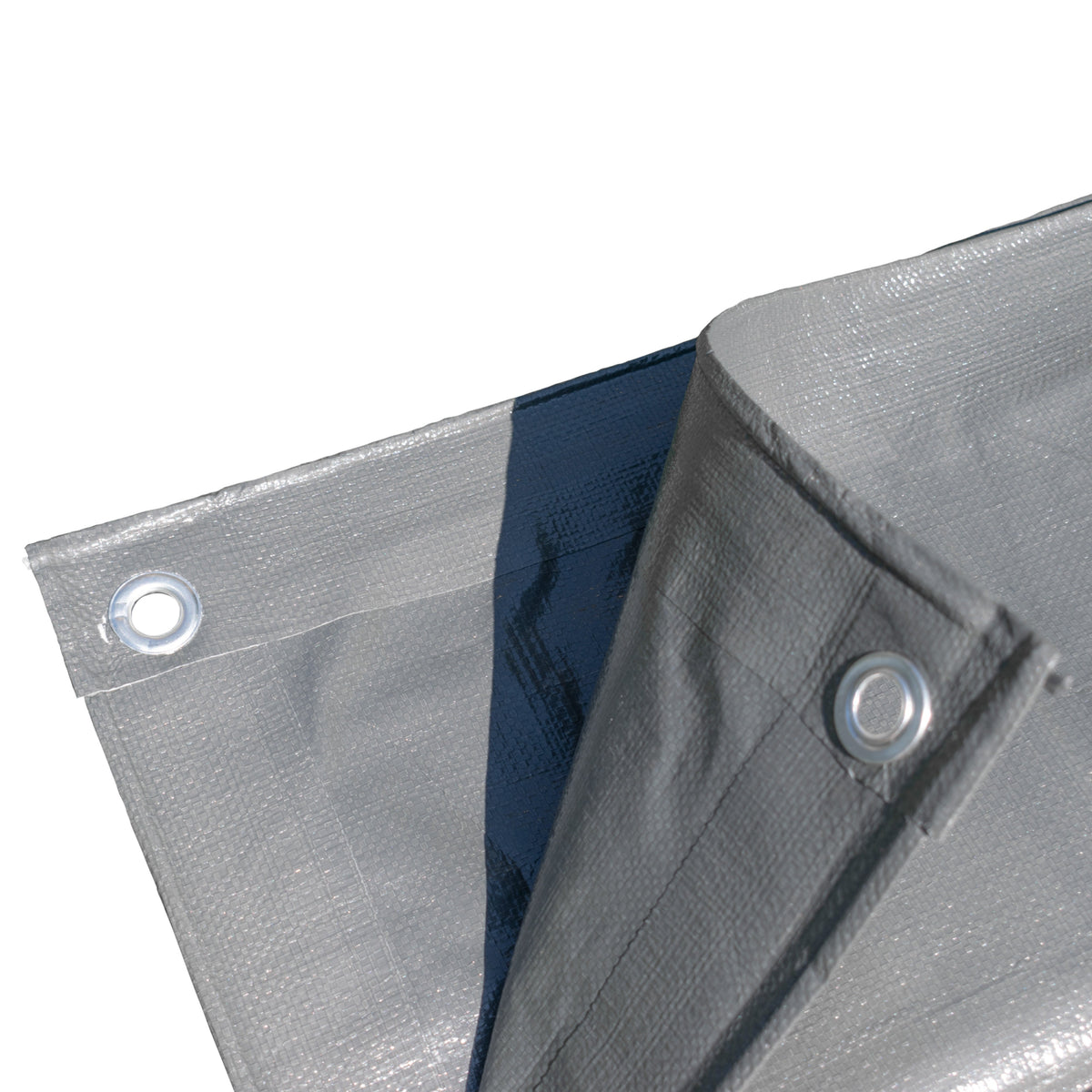 Grey L-Grade Tarpaulin with 20 x 6" Bungee Balls (White)