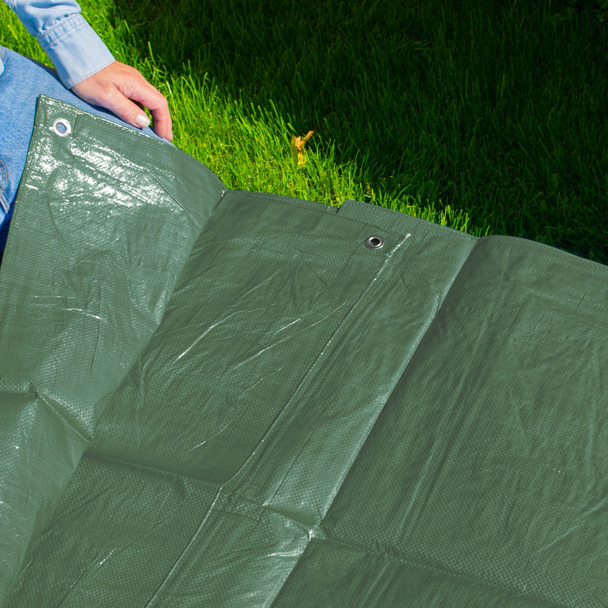 Green M-Grade Tarpaulin 1.5m x 2m
