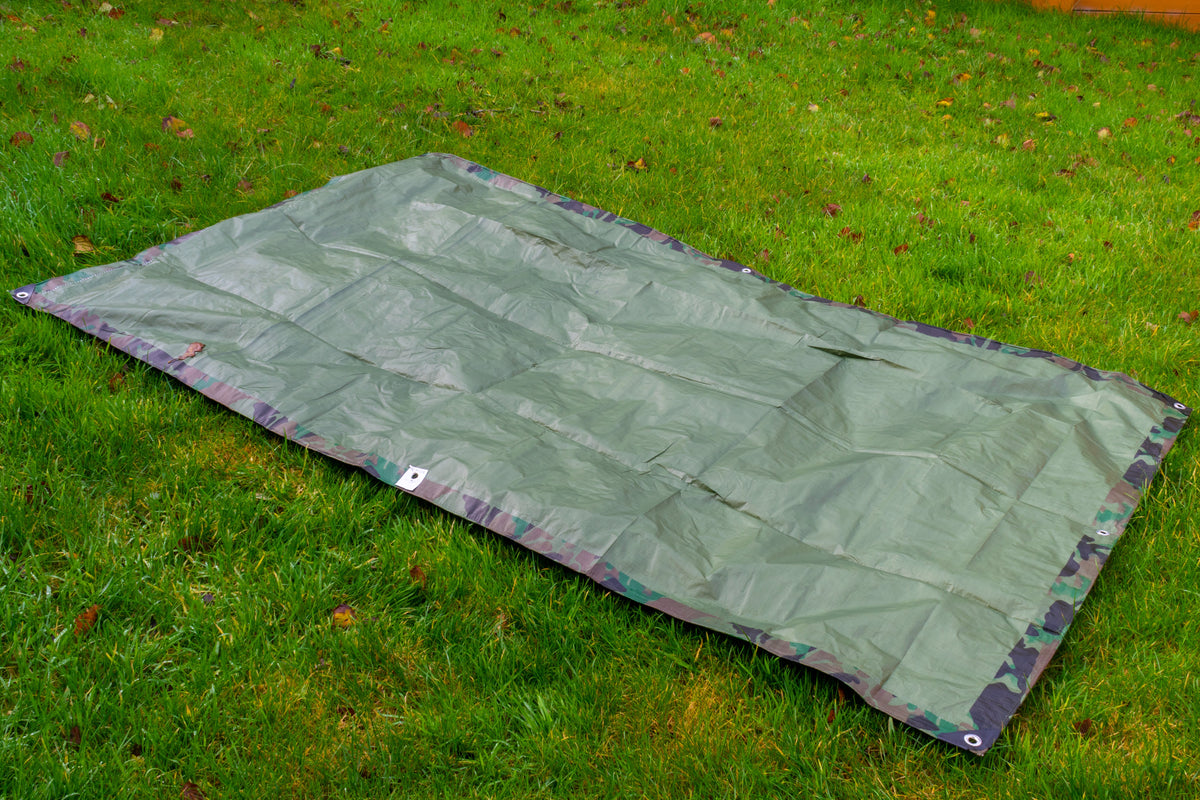 Camouflage M-Grade Tarpaulin 8m x 12m BRADAS