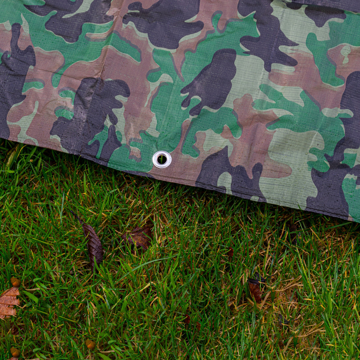 Camouflage M-Grade Tarpaulin 8m x 12m BRADAS