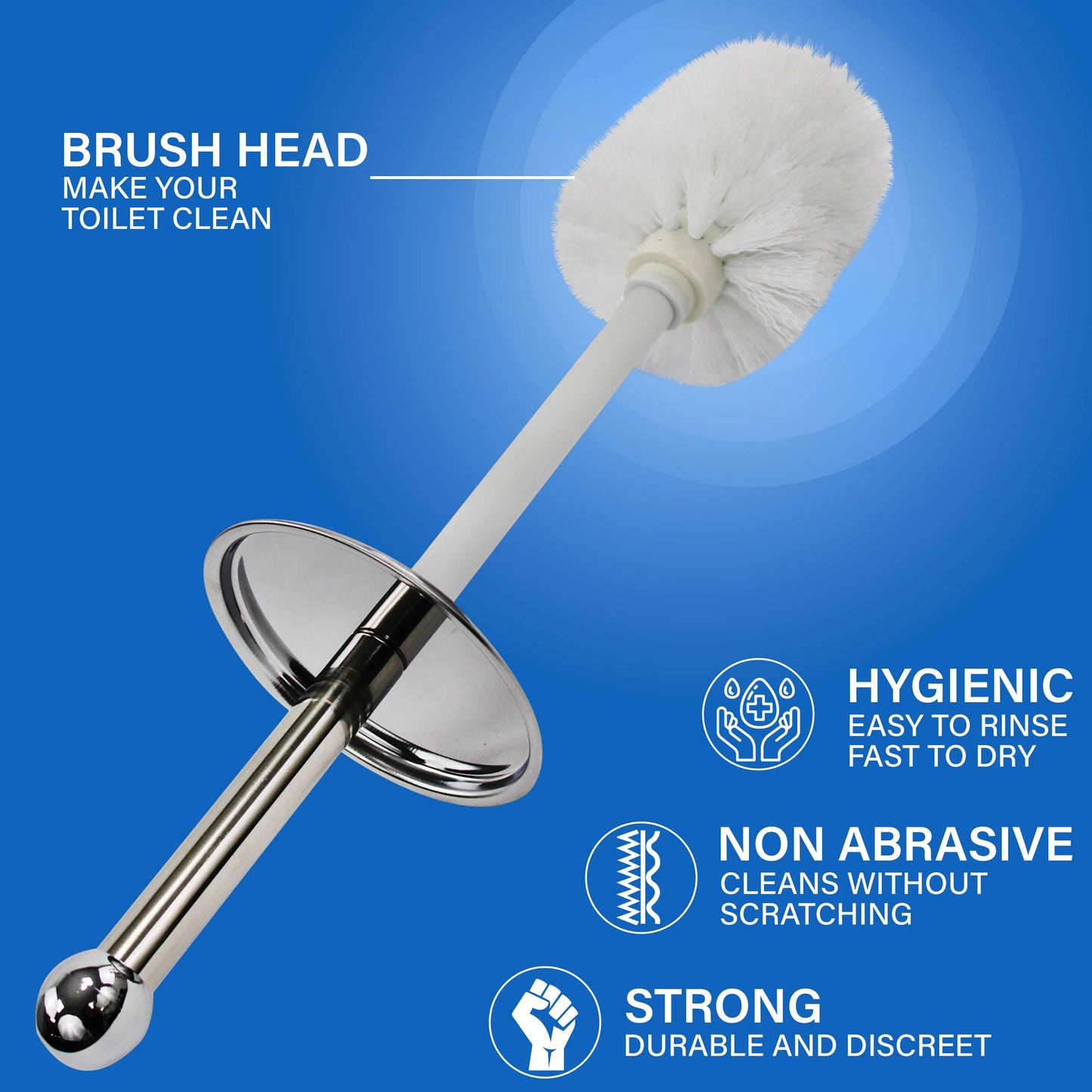 Stainless Steel Toilet Brush & Holder