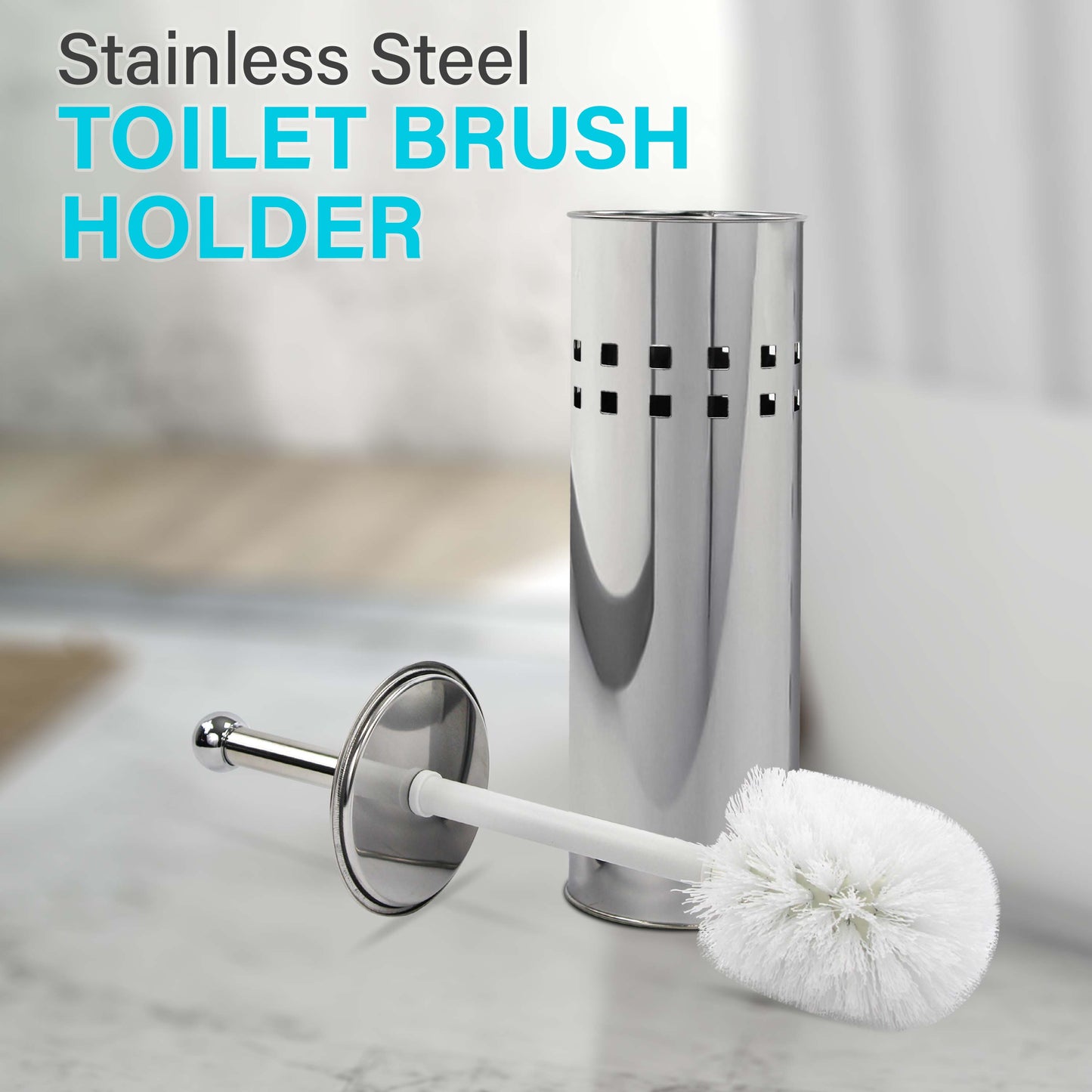 3L Pedal Bin with Toilet Brush Silver