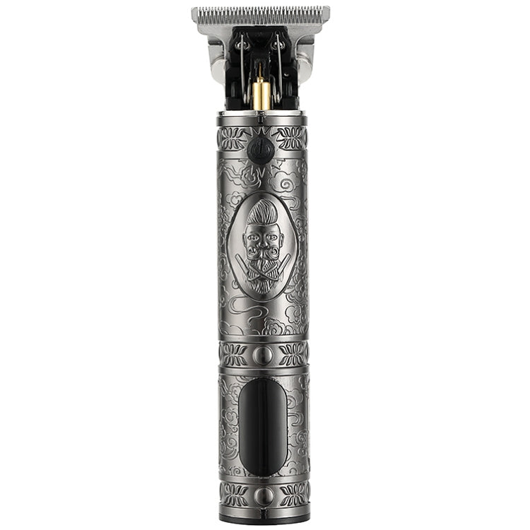 VGR V-228 5W USB Retro Engraving Hair Clipper with LED Digital Display (Silver)