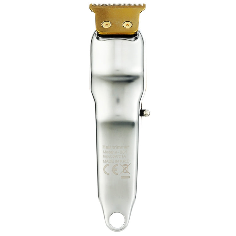 VGR V-261 8W USB Metal Professional Hair Clipper with LED Digital Display (Silver)