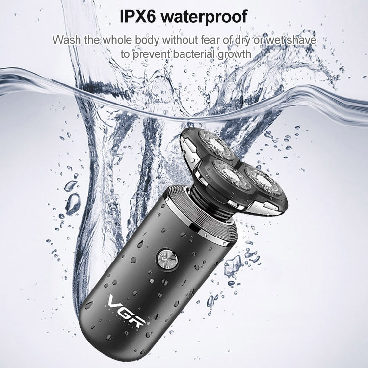 VGR V-317 5W USB Omnidirectional Three-dimensional Floating Three-network Electric Shaver