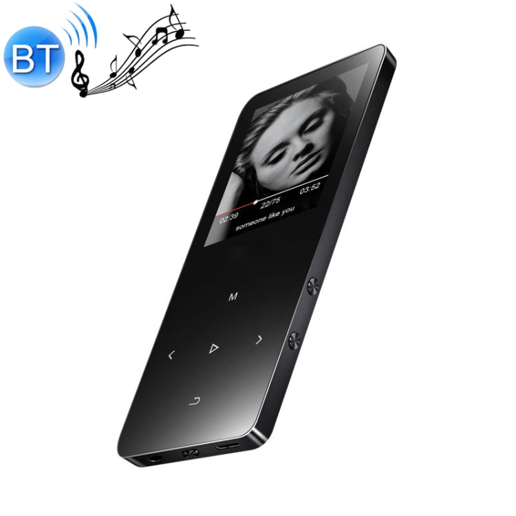 1.8 inch Touch Screen Metal Bluetooth MP3 MP4 Hifi Sound Music Player, Rose Gold, Black