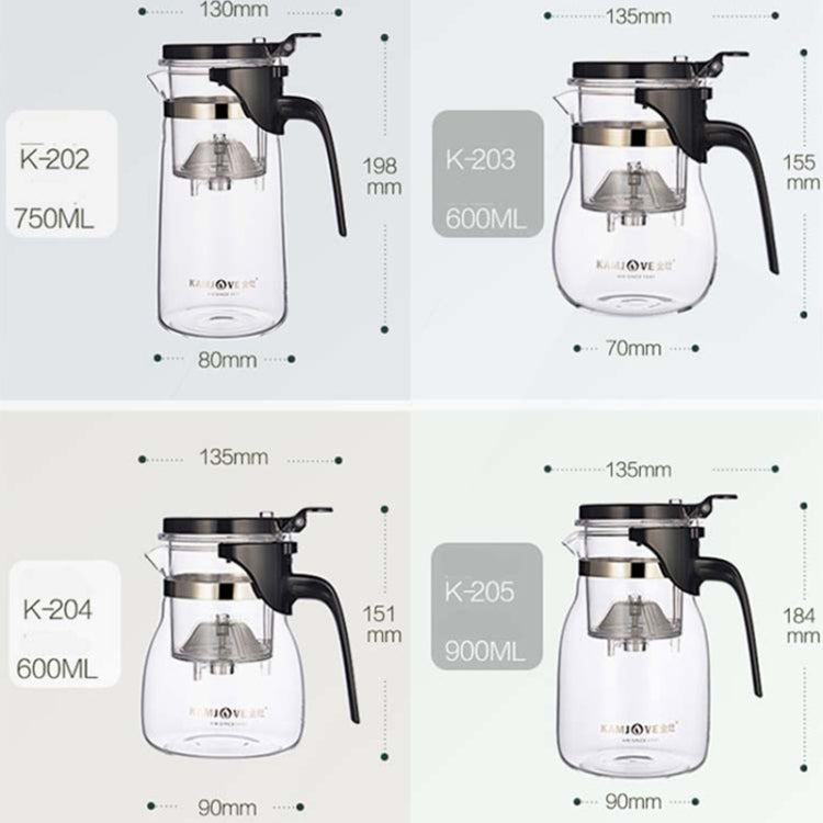 KAMJOVE Elegant Cup Bubble Teapot Office Flower Teapot Heat-resistant Glass Tea Set, Model:K-200 400ML
