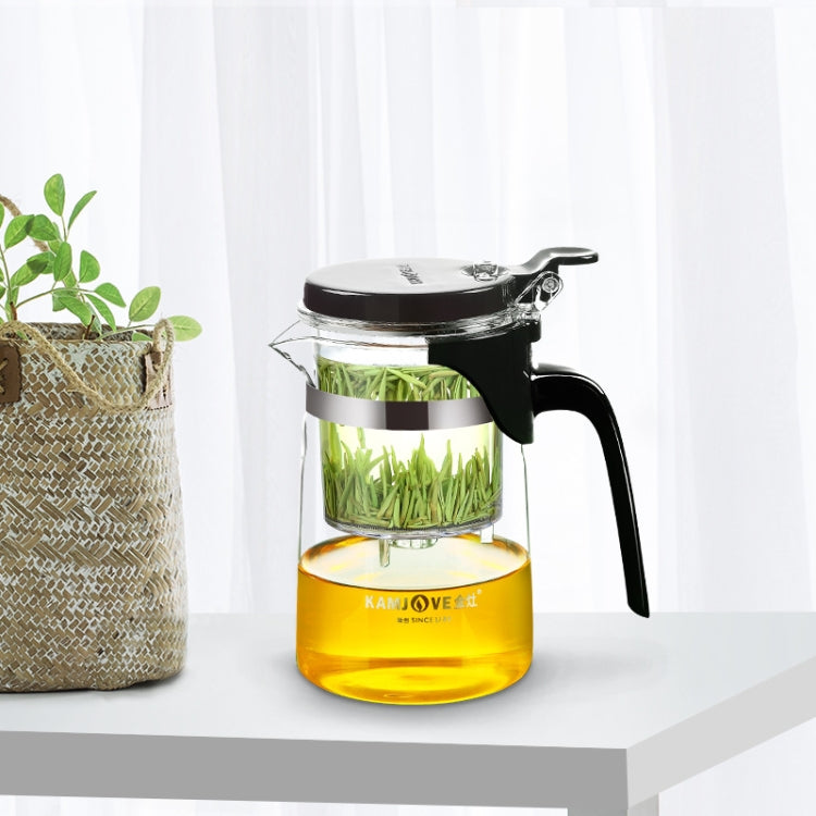 KAMJOVE Elegant Cup Bubble Teapot Office Flower Teapot Heat-resistant Glass Tea Set, Model:K-201 500ML