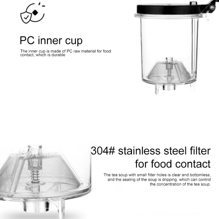 KAMJOVE Elegant Cup Bubble Teapot Office Flower Teapot Heat-resistant Glass Tea Set, Model:K-205 900ML